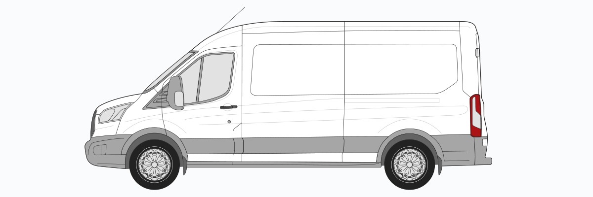 FORD TRANSIT L3 H2 BAGHJULSTRUKKEN