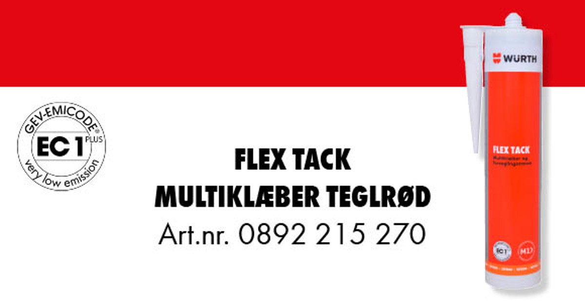 Flex tack Multiklæber teglrød