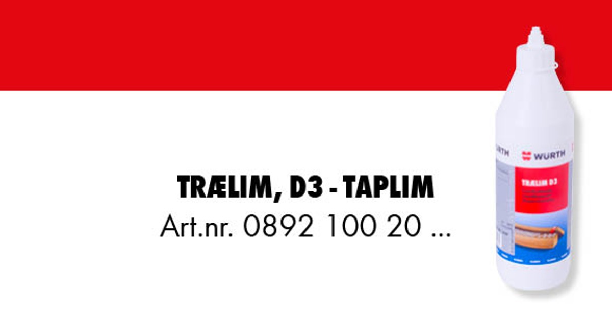 Trælim D3 -taplim