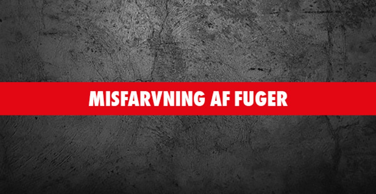 Misfavning af fugen