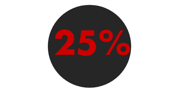 25% rabat