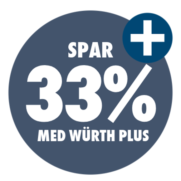 Spar 33% med Würth plus