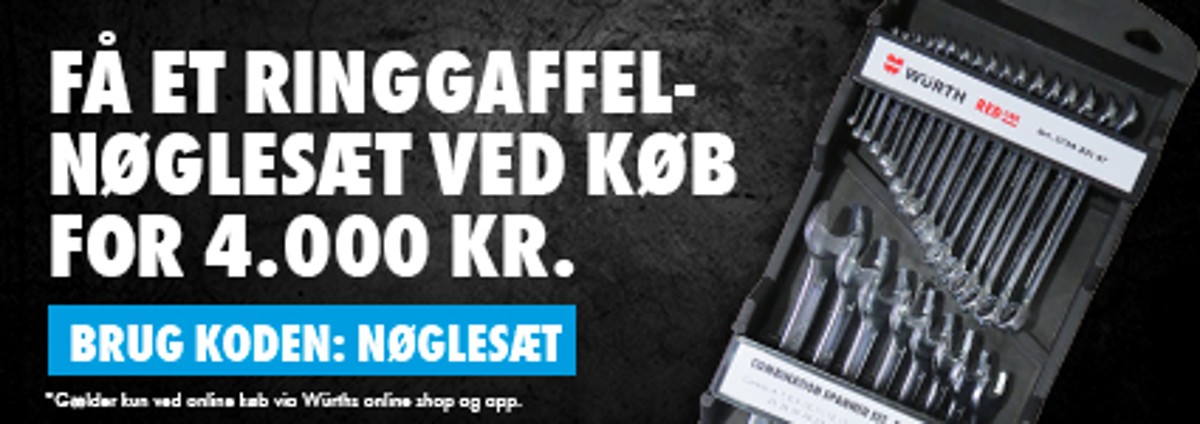 Få et ringgaffelnøglesæ